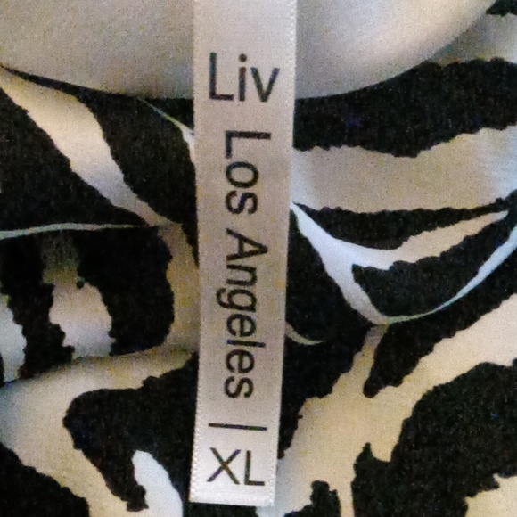 Liv los Angeles zebra print pull on skirt never worn fully lined - Picture 3 of 4